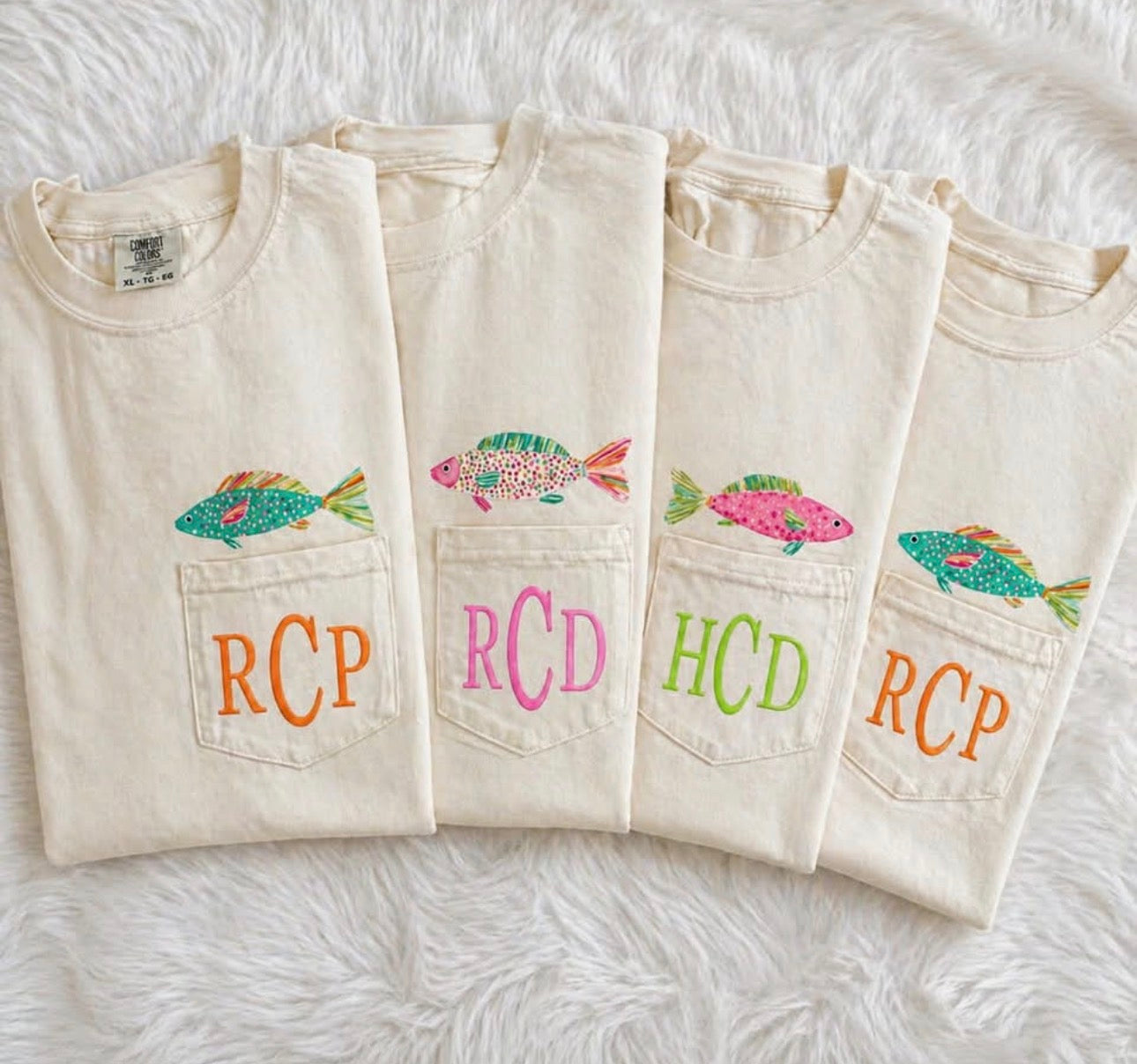 Pocket Fish Monogram Tee