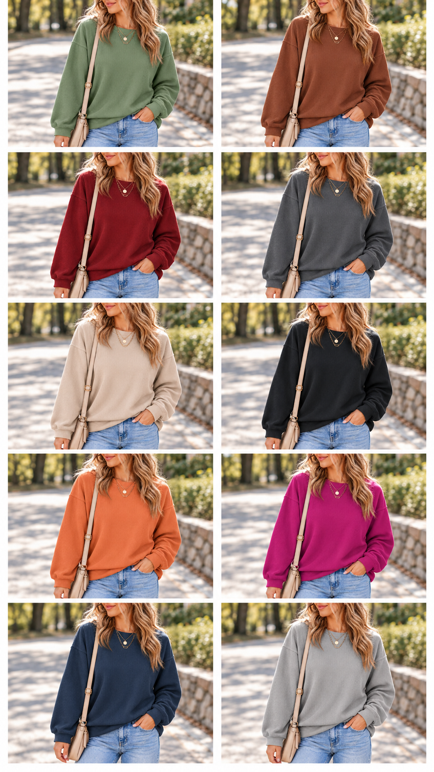 Ribbed Oversized Sweatshirt