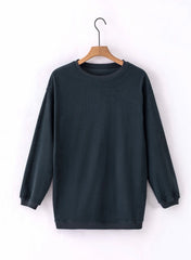 Ribbed Oversized Sweatshirt