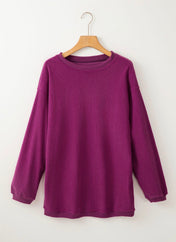 Ribbed Oversized Sweatshirt