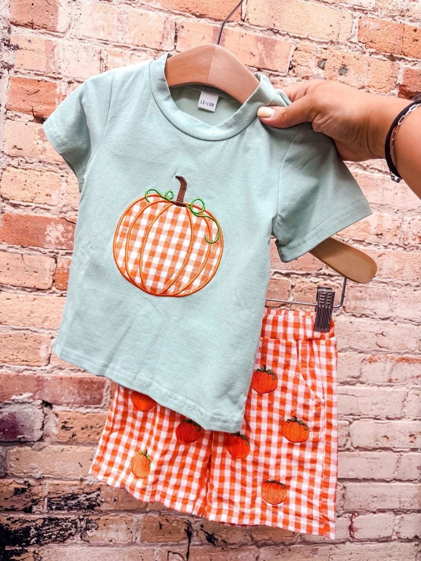 Gingham Sage Set