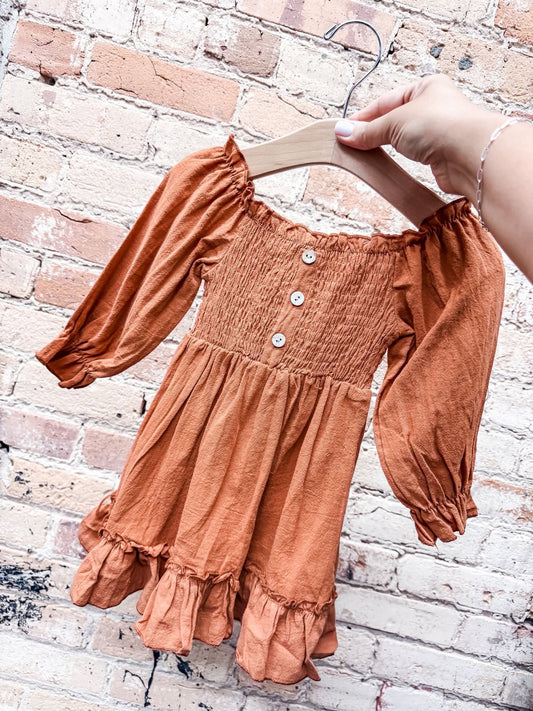 Brown Button Dress