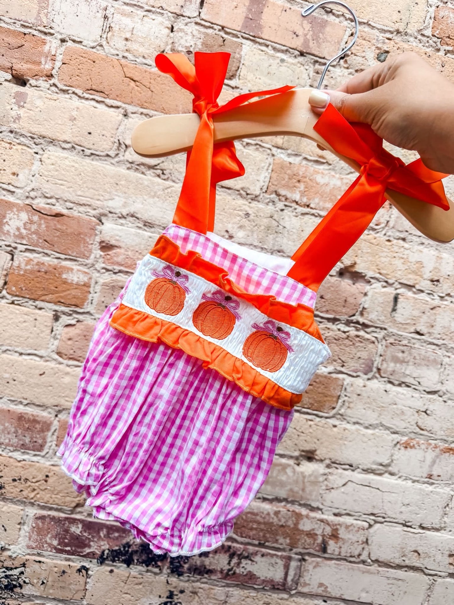 Pink Pumpkin Romper