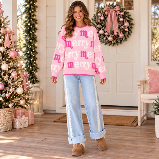 Pink Merry Knit Sweater