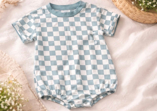 Blue Checkered Bubble